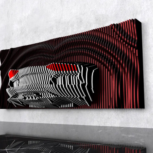 Os nossos painéis decorativos em madeira, são uma verdadeira obra de arte paramétrica, desenhada para captar a essência da velocidade, da elegância e da paixão pelo universo automotivo.