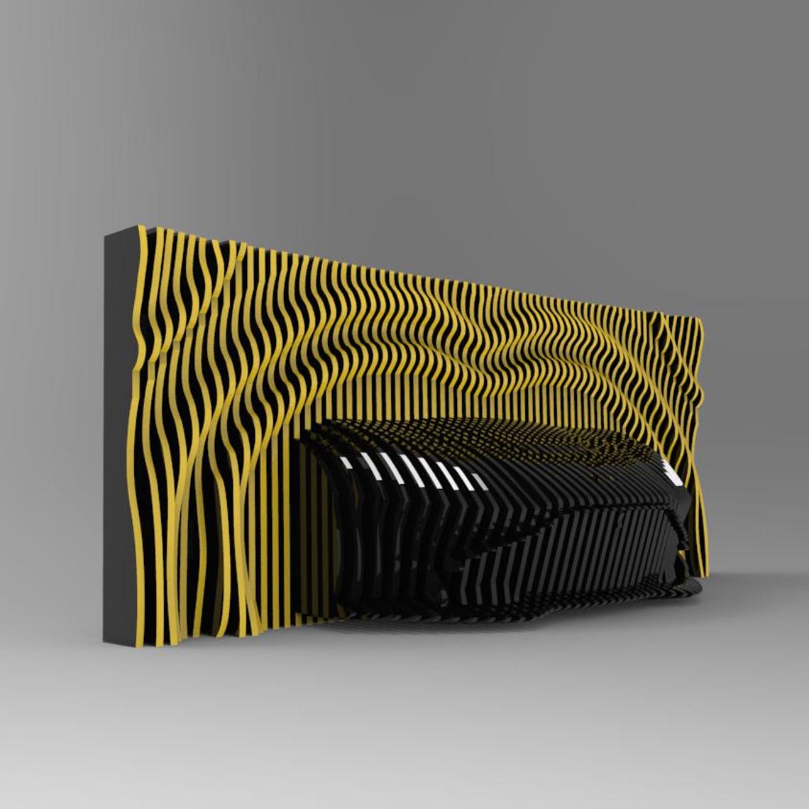 Os nossos painéis decorativos em madeira, são uma verdadeira obra de arte paramétrica, desenhada para captar a essência da velocidade, da elegância e da paixão pelo universo automotivo